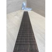 Фрезерованная накладка для электрогитары, Эбен Макассар Индонезийский, мензура 24,75", 24 лада, 7х60-50х510мм, паз 0,6х3,5мм, Радиал АА, MusicWood