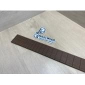 Фрезерованная накладка для электрогитары, Венге, мензура 24,75", 24 лада, 7х60-50х510мм, паз 0,6х3,5мм, Радиал ААААА, MusicWood