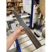 Фрезерованная накладка для электрогитары, Зирикот, мензура 25,5" (647,7мм), 24 лада, 7х60-50х520мм, паз 0,6х3,5мм, Радиал АА, MusicWood