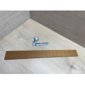 Фрезерованная накладка для электрогитары, Клен Печёный 180 гр., мензура 25,5" (647,7мм), 24 лада, 7х60-50х520мм, паз 0,6х3,5мм, Радиал ААА, MusicWood