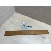 Фрезерованная накладка для электрогитары, Клен Печёный 180 гр., мензура 25,5" (647,7мм), 24 лада, 7х60-50х520мм, паз 0,6х3,5мм, Радиал ААА, MusicWood