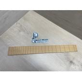 Фрезерованная накладка для электрогитары, Клен Печёный 150 гр., мензура 25,5" (647,7мм), 21 лад, 7х60-50х500мм, паз 0,6х3,5мм, Смешанный ААА, MusicWood