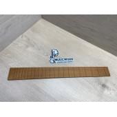Фрезерованная накладка для электрогитары, Клен Печёный 180 гр., мензура 25,5" (647,7мм), 21 лад, 7х60-50х500мм, паз 0,6х3,5мм, Радиал А, MusicWood