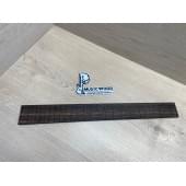 Фрезерованная накладка для электрогитары, Эбен Макассар Индонезийский, мензура 25,5" (647,7мм), 21 лад, 7х60-50х500мм, паз 0,6х3,5мм, Радиал ААА, MusicWood