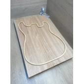 Окуме (Габон) заготовка корпуса Радиал АА 45х174х550 мм, 2шт, 403 кг/м3