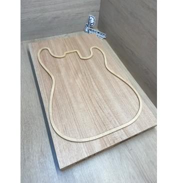 Окуме (Габон) заготовка корпуса Радиал АА 45х174х550 мм, 2шт, 403 кг/м3-0