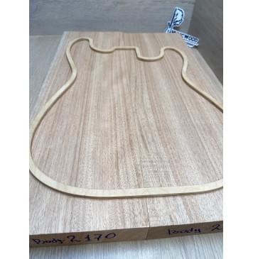 Окуме (Габон) заготовка корпуса Радиал АА 45х174х550 мм, 2шт, 403 кг/м3-2