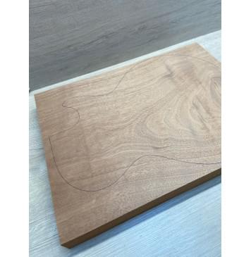 Махагон Африканский Кая заготовка корпуса Тангент АА 44х339х464 мм, 543 кг/м3 (массив)-4