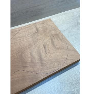 Махагон Африканский Кая заготовка корпуса Тангент АА 44х339х464 мм, 543 кг/м3 (массив)-5