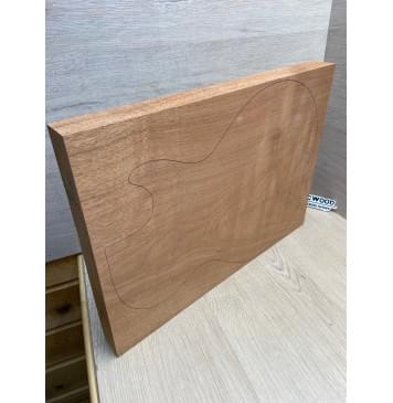 Махагон Африканский Кая заготовка корпуса Тангент АА 44х339х464 мм, 543 кг/м3 (массив)-11