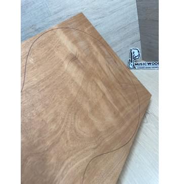 Махагон Африканский Кая заготовка корпуса Тангент АА 44х339х464 мм, 543 кг/м3 (массив)-9