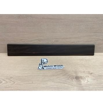 Эбен Чёрный заготовка накладки для электрогитары Смешанный ААА 6,5х70-64х530 мм, шлифованная (уценка - пятна)-0