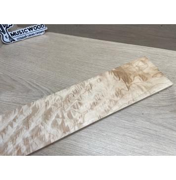 Клён Облачко заготовка накладки для электрогитары Тангент ААА Волна ААА 8(7)х100х500 мм-7