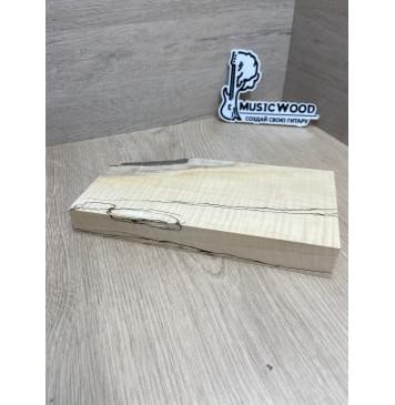 Клён Американский Spalted Волнистый Универсальная заготовка Смешанный ААА Волна ААА 30х101х217 мм-3
