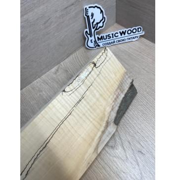 Клён Американский Spalted Волнистый Универсальная заготовка Смешанный ААА Волна ААА 30х101х217 мм-9