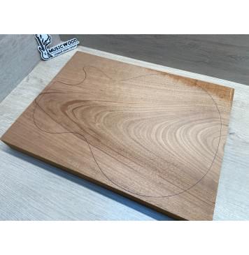 Махагон Африканский Кая заготовка корпуса Тангент АА 44х339х460 мм, 516 кг/м3 (массив)-2