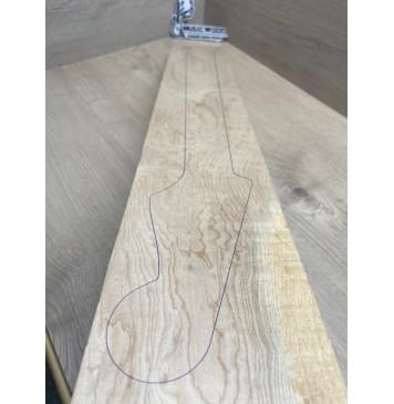 Клён Белый Явор, Волнистый заготовка грифа для электрогитары Тангент АА Волна А 27х114х718 мм-9