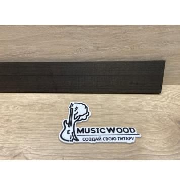 Эбен Чёрный заготовка накладки для бас-гитары Радиал А 8(7)х72-57х709 мм-1