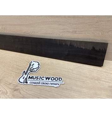 Эбен Чёрный заготовка накладки для бас-гитары Смешанный А 8(7)х71-59х677 мм-2