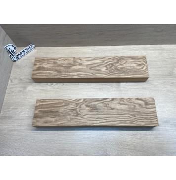 Ясень Оливковый Волнистый заготовка корпуса гитары со сквозным грифом Тангент АА Волна ААА 45х(112-113)х(495-535) мм (2 шт.), 742 кг/м3-0