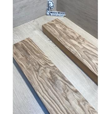 Ясень Оливковый Волнистый заготовка корпуса гитары со сквозным грифом Тангент АА Волна ААА 45х(112-113)х(495-535) мм (2 шт.), 742 кг/м3-1