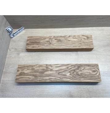 Ясень Оливковый Волнистый заготовка корпуса гитары со сквозным грифом Тангент АА Волна ААА 45х(112-113)х(495-535) мм (2 шт.), 742 кг/м3-5