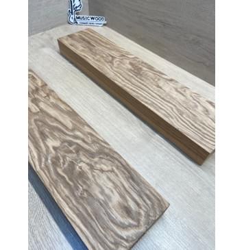 Ясень Оливковый Волнистый заготовка корпуса гитары со сквозным грифом Тангент АА Волна ААА 45х(112-113)х(495-535) мм (2 шт.), 742 кг/м3-6