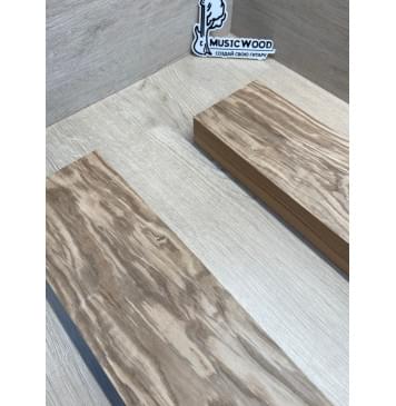 Ясень Оливковый Волнистый заготовка корпуса гитары со сквозным грифом Тангент АА Волна ААА 45х(112-113)х(495-535) мм (2 шт.), 742 кг/м3-7