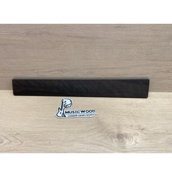 Эбен Чёрный заготовка накладки для электрогитары Радиал ААААА 7,5(6,5)х68-63х510 мм-0