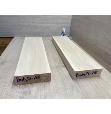 Липа Американская (Basswood), North America Prime wood заготовка корпуса гитары со сквозным грифом Смешанный ААА 45х136х490-510 мм, 2 шт, 470 кг/м3-2