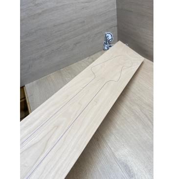 Клён Белый заготовка грифа для бас-гитары Тангент ААААА 23х140х946 мм-6