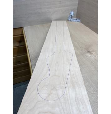 Клён Белый заготовка грифа для бас-гитары Тангент ААААА 23х140х946 мм-2