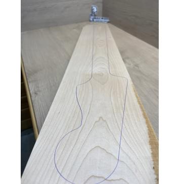 Клён Белый заготовка грифа для бас-гитары Тангент АА 25х139х890 мм-13