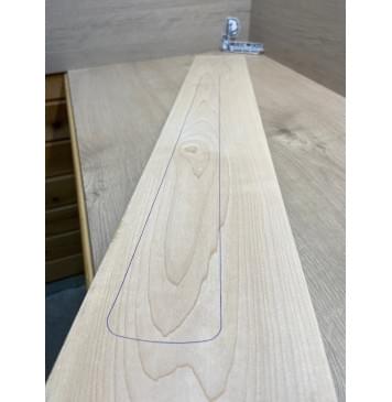Клён Белый заготовка грифа для бас-гитары Тангент АА 24х138х910 мм-3
