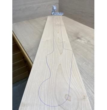 Клён Белый заготовка грифа для бас-гитары Тангент АА 24х138х910 мм-9