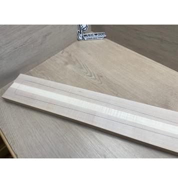 Клён Белый/Клён Белый Явор, волнистый заготовка грифа для бас-гитары Радиал АА 26х43-22-44х910 мм- из 3х частей-2