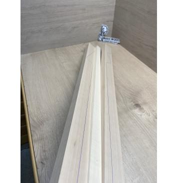 Клён Белый/Клён Белый Явор, волнистый заготовка грифа для бас-гитары Радиал АА 26х43-22-44х910 мм- из 3х частей-8