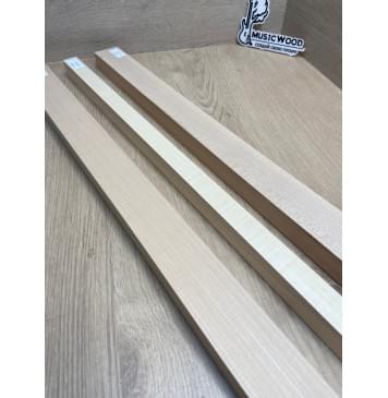 Клён Белый/Клён Белый Явор, волнистый заготовка грифа для бас-гитары Радиал АА 26х43-22-44х910 мм- из 3х частей-12