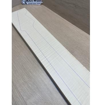 Клён Белый Явор, Волнистый заготовка грифа для электрогитары Радиал ААА Волна ААА 24-25х113х765 мм-14