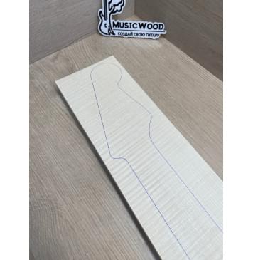 Клён Белый Явор, Волнистый заготовка грифа для электрогитары Радиал ААА Волна ААА 24-25х113х765 мм-15