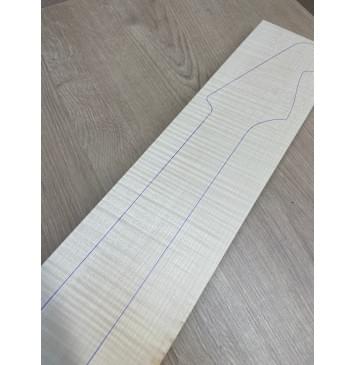 Клён Белый Явор, Волнистый заготовка грифа для электрогитары Радиал ААА Волна ААА 24-25х113х765 мм-19