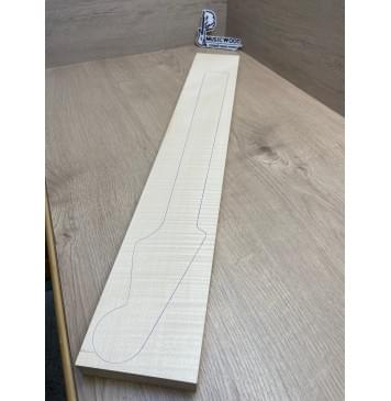 Клён Белый Явор, Волнистый заготовка грифа для электрогитары Радиал ААА Волна ААА 24-25х113х765 мм-30