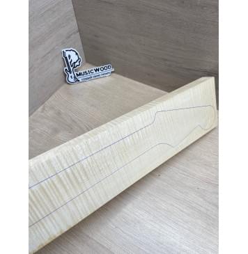 Клён Белый Явор, Волнистый заготовка грифа для электрогитары Радиал ААА Волна ААА 24-25х113х765 мм-12