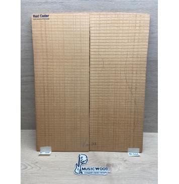 Кедр Красный (Red Cedar, North America Prime wood), заготовка на деку акустической гитары Радиал АА 4,5х230х563 мм, 2 шт.-1