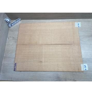 Кедр Красный (Red Cedar, North America Prime wood), заготовка на деку акустической гитары Радиал АА 4,5х225х564 мм, 2 шт.-1