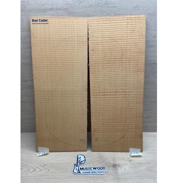 Кедр Красный (Red Cedar, North America Prime wood), заготовка на деку акустической гитары Радиал АА 4,5х228х570 мм, 2 шт.-0