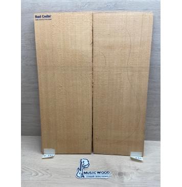 Кедр Красный (Red Cedar, North America Prime wood), заготовка на деку акустической гитары Радиал ААА 4,5х219х587 мм, 2 шт.-0
