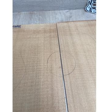 Кедр Красный (Red Cedar, North America Prime wood), заготовка на деку акустической гитары Радиал ААА 4,5х221х565 мм, 2 шт.-2