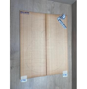 Ель Ситхинская (Sitka spruce, North America Prime wood) заготовка на деку акустической гитары Радиал АА 4х219х560 мм, 2 шт-1