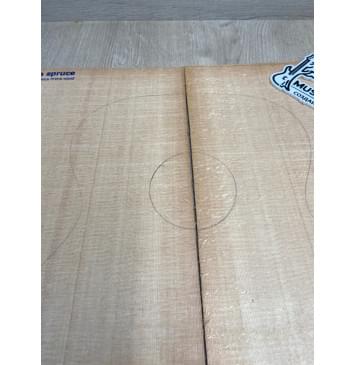Ель Ситхинская (Sitka spruce, North America Prime wood) заготовка на деку акустической гитары Радиал АА 4х219х560 мм, 2 шт-3